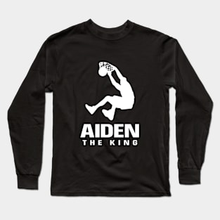 Aiden Custom Player Basketball Your Name The King Long Sleeve T-Shirt